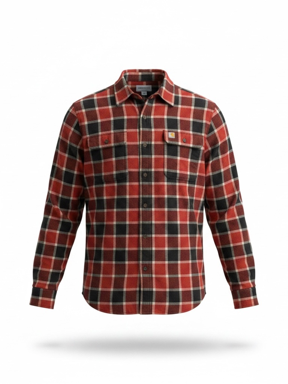 CARHARTT® RUGGED FLEX® RELAXED FIT FLANNEL FLEECE-LINED PLAID SHIRT - Picture 2 of 6